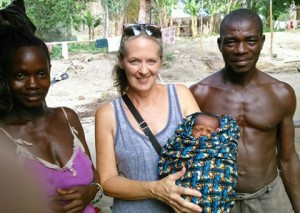 Robin with Baby Scott newest baby in Topbambu chief named baby after scott may 2016